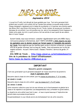 Septembre 2014 - Commission scolaire de Laval