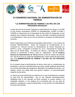 IV CONGRESO NACIONAL DE ADMINISTRACI&Oacute;N DE TIERRAS