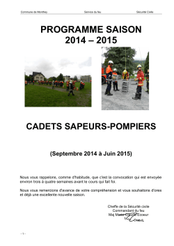 Cadets - Programme annuel [PDF, 692 KB]
