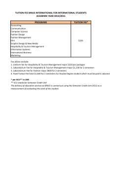 Tuition Fee - binus content management system