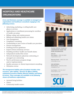 hospitals and healthcare organizations