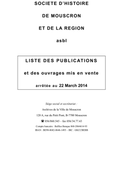 HMR1979-2012 - Ville de Mouscron