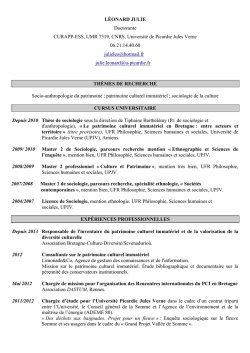 CV - Université de Picardie Jules Verne