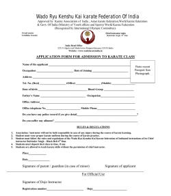 Download Application Form - Wado Ryu Kenshu kai Karate
