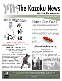 Kazoku News - The Etobicoke Dojo