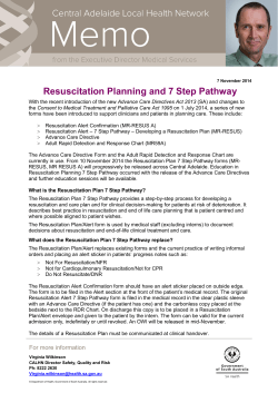 Resuscitation Planning and 7 Step Pathway