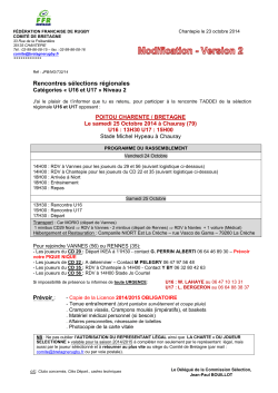M16 et M17 - 25 Octobre 2014 - Comité de Bretagne de rugby