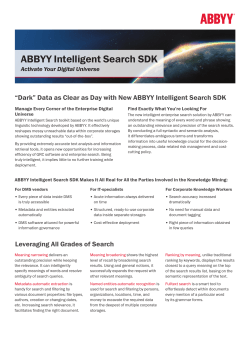 ABBYY Intelligent Search SDK