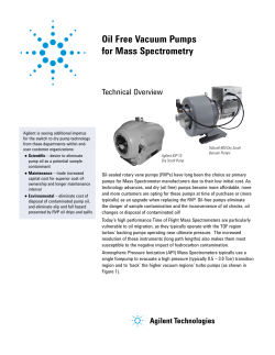 Oil Free Vacuum Pumps for Mass Spectrometry - Vacuum