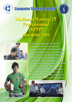 National Young IT Professional (YITP) Awards 2013