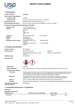 SAFETY DATA SHEET - US Pharmacopeial Convention