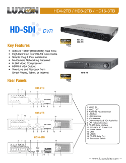 HD-SDI DVR - Luxon Video
