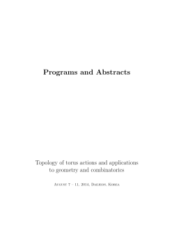 Programs and Abstracts