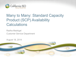 Many to Many Standard Capacity Product Availability Calculation