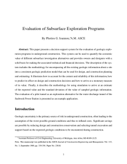 Evaluation of Subsurface Exploration Programs