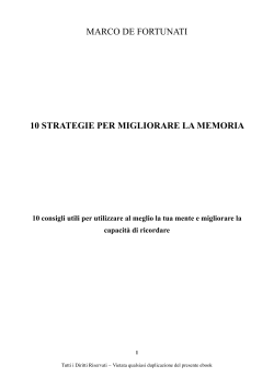 marco de fortunati 10 strategie per migliorare la memoria