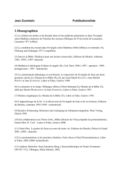 Bibliographie Jean Zumstein 02.2014 (PDF, 194 KB)