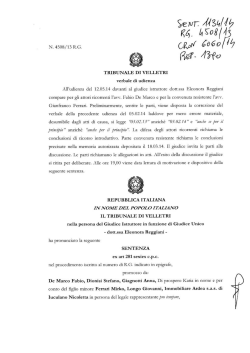 Sentenza Tribunale Velletri del 12 maggio 2014