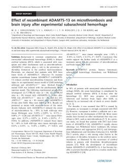 Effect of recombinant ADAMTS13 on microthrombosis and brain