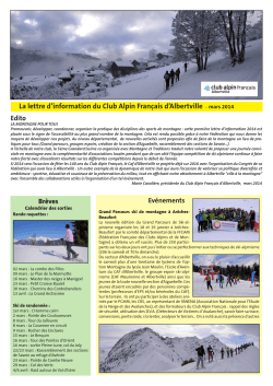 mars 2014 - Club Alpin Francais