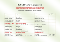 to see 2015 Events Calendar - Mornington Peninsula District