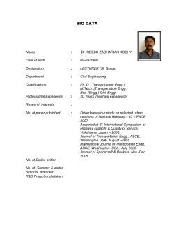 Dr.Reebu Zachariah Koshy - Department of Civil Engineering, TKM