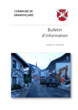 Bulletin no 74 – mars 2014