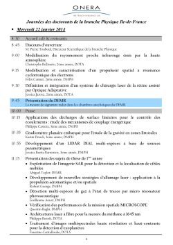Journ&eacute;es des doctorants de la branche Physique Ile-de