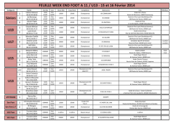 FEUILLE WEEK END FOOT A 11 / U13 - 15 et 16 F&eacute;vrier