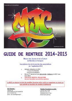 Guide MJC 2014-2015 - Marolles-en