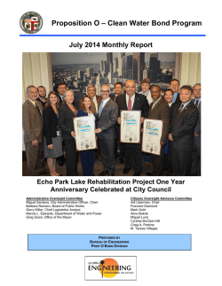 July 2014 Report - Los Angeles - Bureau of Engineering