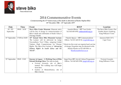 2014 Commemorative Events