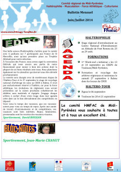 Bulletin Juin/Juillet 2014