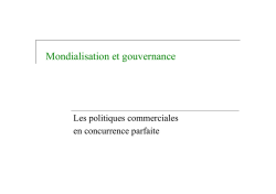 Effets des politiques commerciales en concurrence parfaite