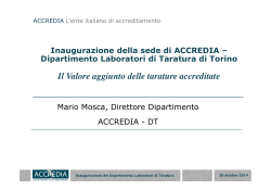 "Accreditamento e Taratura" - Torino, 28 ottobre 2014