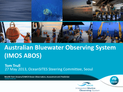 Australian Blue Water Observing System Updates