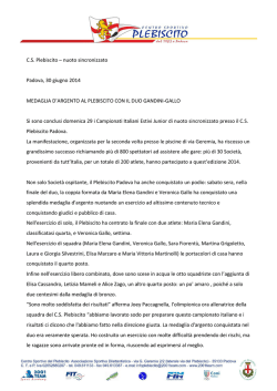 CS Plebiscito – nuoto sincronizzato Padova, 30 giugno