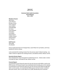 July 1, 2014 - Kentucky Public Health Association