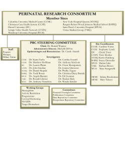 PRC Governance Chart - Perinatal Research Consortium