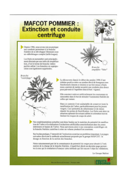 MAFCOT POMMIER : Extinction et conduite centrifuge