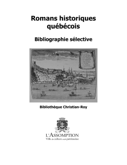 Romans historiques québécois - Bibliothèque Christian-Roy