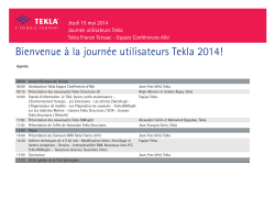 Bienvenue à la journée utilisateurs Tekla 2014!