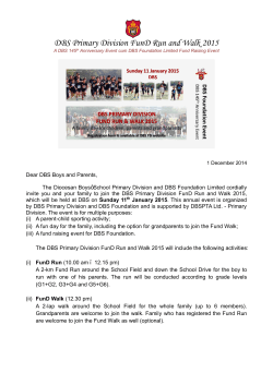 DBS Primary Division FunD Run and Walk 2015