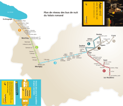 Plan de réseau des bus de nuit du Valais romand