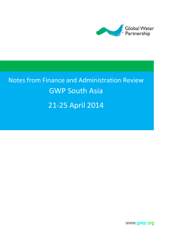GWP South Asia 21-25 April 2014