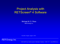 Introduction to Course, Michael Ross, RER Energy