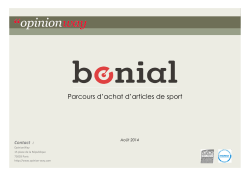 Sondage OpinionWay pour Bonial - Secteur sport