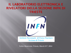 Il laboratorio elettronica e rivelatori