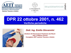 DPR 22 ottobre 2001, n. 462 - Ordine degli ingegneri della provincia