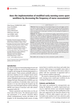 Does the implementation of modified early warning scores spare